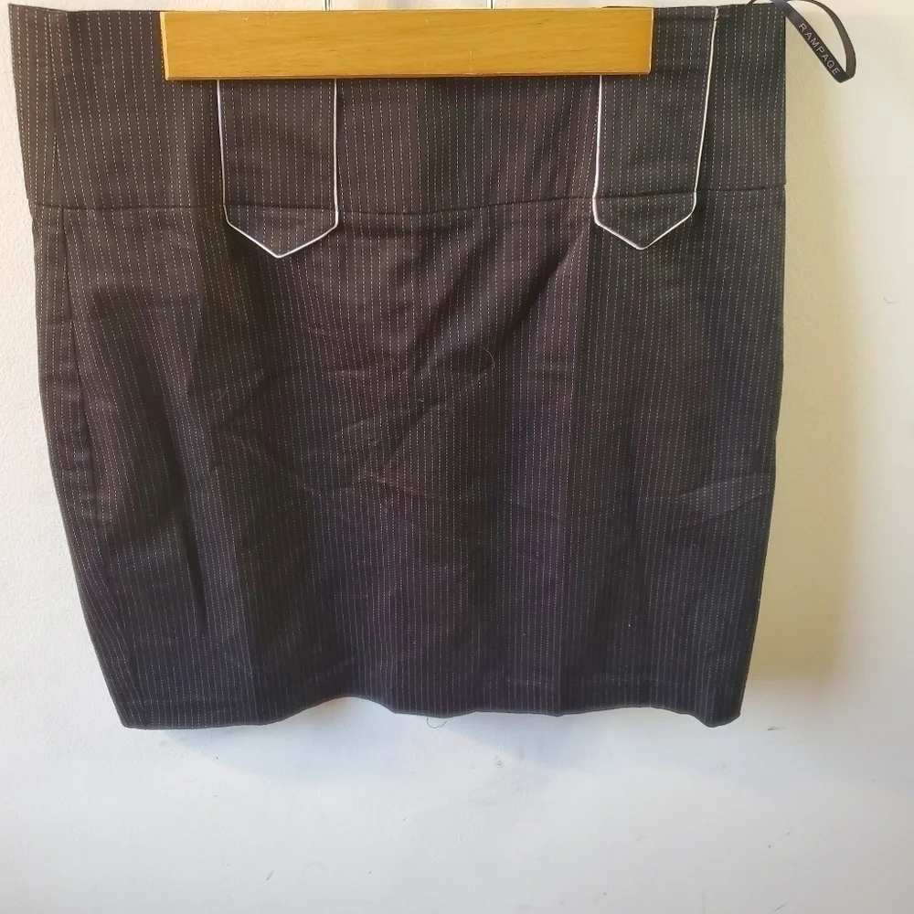 3/$15 RamPage Stripes Black and White Pencil Skirt Junior Size 13 Small